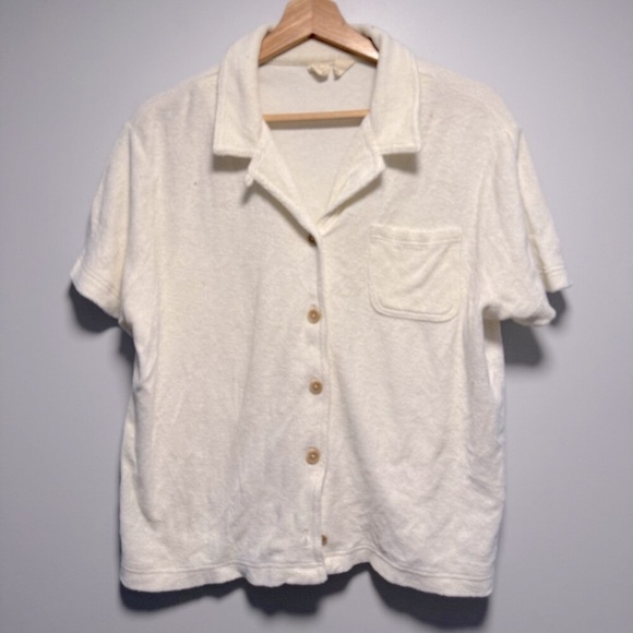 GAP Tops - Gap Cotton Beach Terry Button Up Small
